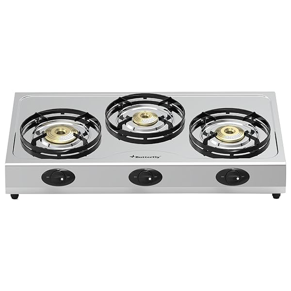 Buy Butterfly Bolt Shakti 3B Stainless Steel LPG Gas Stove - Vasanth and Co