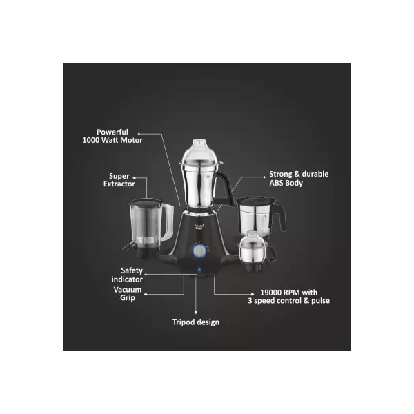 Buy Preethi TAURUS PLUS 1000W MG257 Mixer Grinder - Vasanth and Co