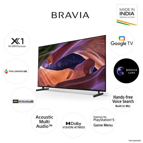 Buy Sony Bravia 75 inch 189 cm KD-75X82L 4K Ultra HD Smart LED Google TV - Vasanth and Co