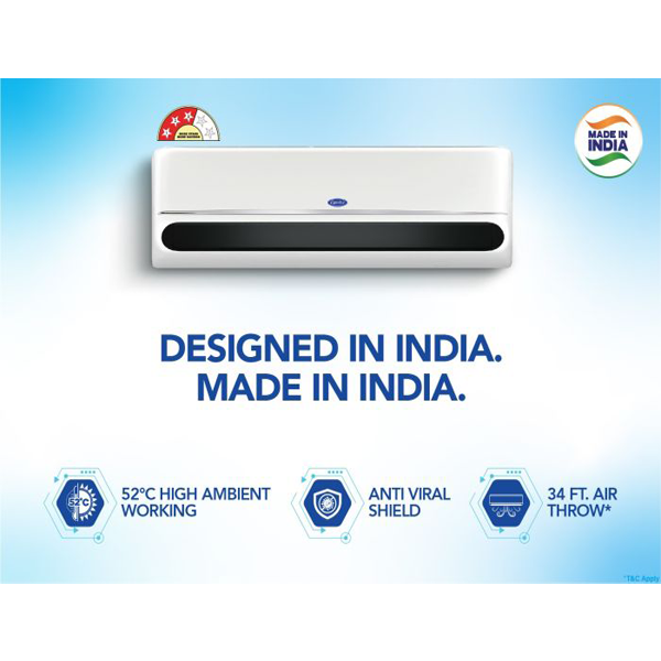 Buy Carrier 1 Ton 3 Star 12K INDUS DXI Hybridjet Inverter with SE(KW) Display R32 Split Ac - Vasanth & Co