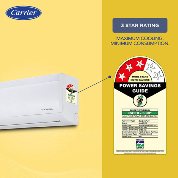 Buy Carrier 2 Ton 3 Star 24K DURAWHITE EXI Inverter R32 Split Ac - Vasanth & Co