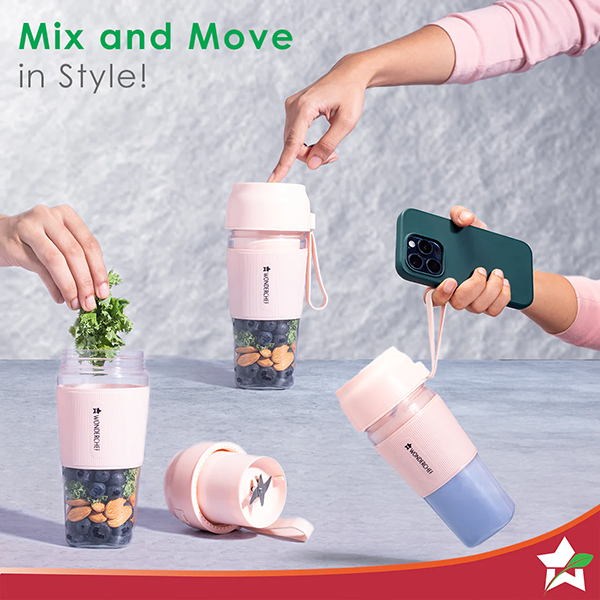 Buy Wonderchef Nutri Cup Portable Pink Blender - Vasanth & Co