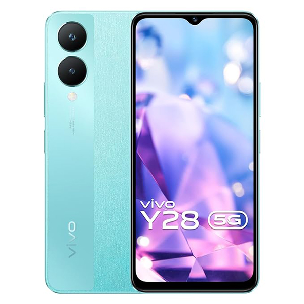 Buy Vivo Y28 5G 6 GB RAM 128 GB Glitter Aqua Mobile - Vasanth & Co
