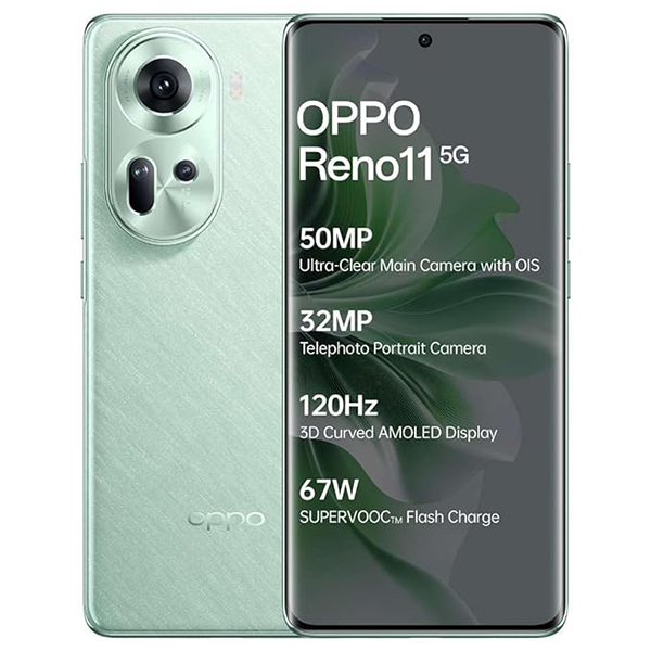 Buy Oppo Reno 11 5G 8 GB RAM 128 GB Wave Green Mobile - Vasanth & Co