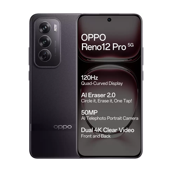 Buy Oppo Reno 12 (8+256 GB) Matte Brown Mobile - Vasanth & Co