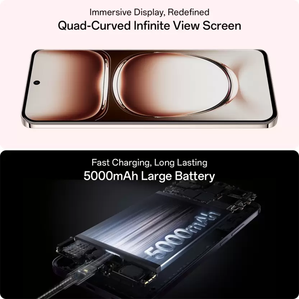 Buy Oppo Reno 12 (8+256 GB) Matte Brown Mobile - Vasanth & Co