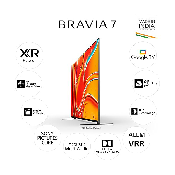 Buy Sony Bravia 7 Series 55 inch 139 cm K-55XR70 4K Ultra HD AI Smart Mini LED Google TV - Vasanth & Co