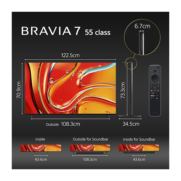 Buy Sony Bravia 7 Series 55 inch 139 cm K-55XR70 4K Ultra HD AI Smart Mini LED Google TV - Vasanth & Co