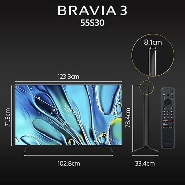 Buy Sony Bravia 3 Series 55 inch 139 cm K-55S30 4K Ultra HD Smart LED Google TV - Vasanth & Co