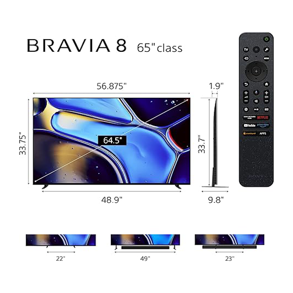 Buy Sony Bravia 8 164 cm 65 inch K-65XR80 4K Ultra HD Smart OLED Google TV - Vasanth & Co