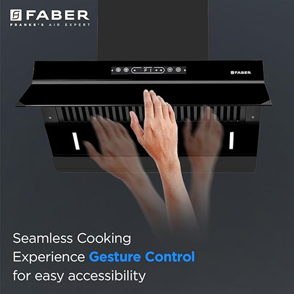 Buy Faber 90 CM Alpine FL HC Black Kitchen Chimney - Vasanth & Co