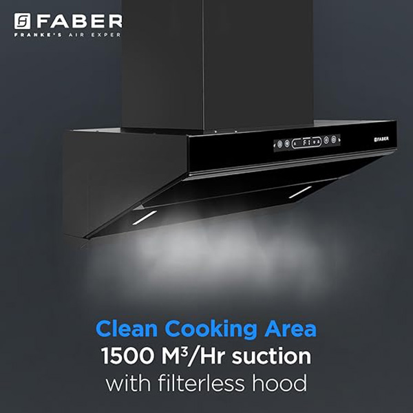 Buy Faber 90 CM Alpine FL HC Black Kitchen Chimney - Vasanth & Co