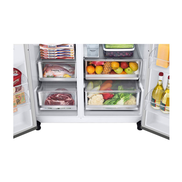 Buy LG 630L 3 Star GL-X257ABS3 Side-by-Side Refrigerator - Vasanth & Co