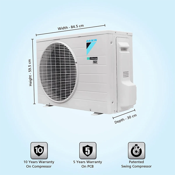 Buy Daikin 1.5 Ton 3 Star FTKC50UV16 Inverter Air Conditioner - Vasanth & Co