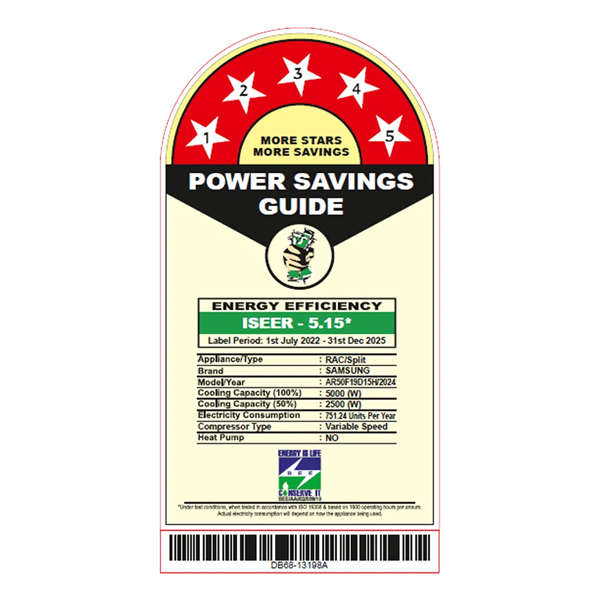 Buy Samsung 1.5 Ton 5 Star AR50F19D15HNNA 5 in 1 Convertible Inverter Split Smart Air Conditioner - Vasanth & Co