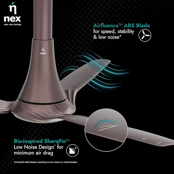 Buy Nex Dryft A90 BLDC 1200mm 5 Star Chestnut Ceiling fan - Vasanth & Co