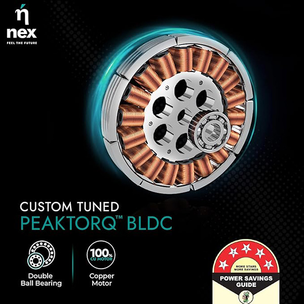 Buy Nex Dryft A90 BLDC 1200mm 5 Star Chestnut Ceiling fan - Vasanth & Co