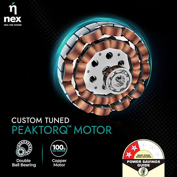 Buy Nex Glyde A40 2 Star 1200mm 3 Blade Granite Grey Ceiling Fan  - Vasanth & Co