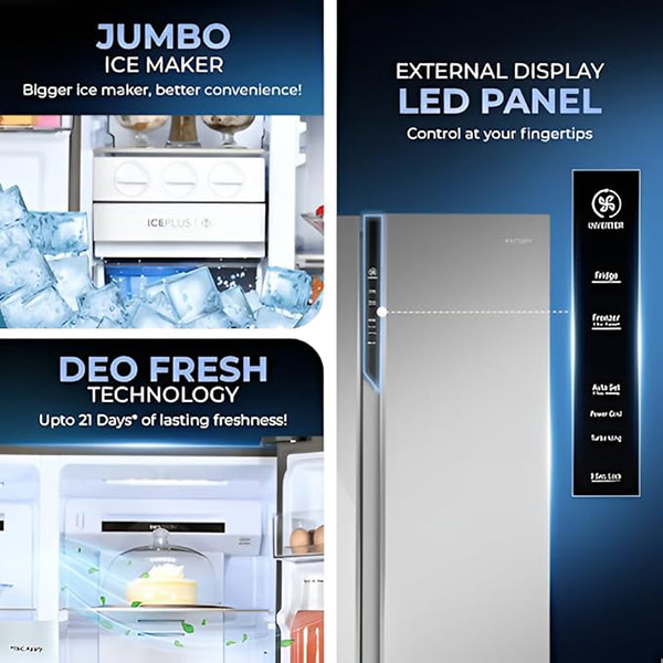 Buy Haier 596 L 3 Star HRS-682PMGU1 2-Door Side by Side Refrigerator Wi-Fi enabled with Inverter Technology - Vasanth and Co