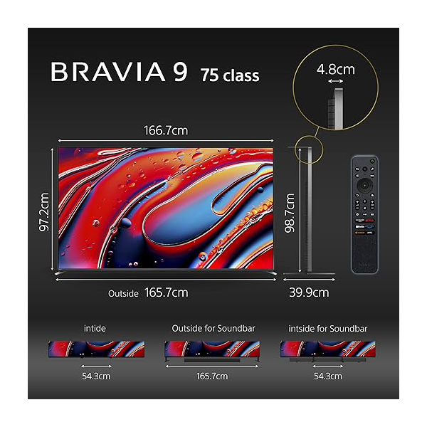 Buy Sony Bravia 9 Series 75 inch 189 cm K-75XR90 4K Ultra HD AI Smart Mini LED Google TV - Vasanth and Co