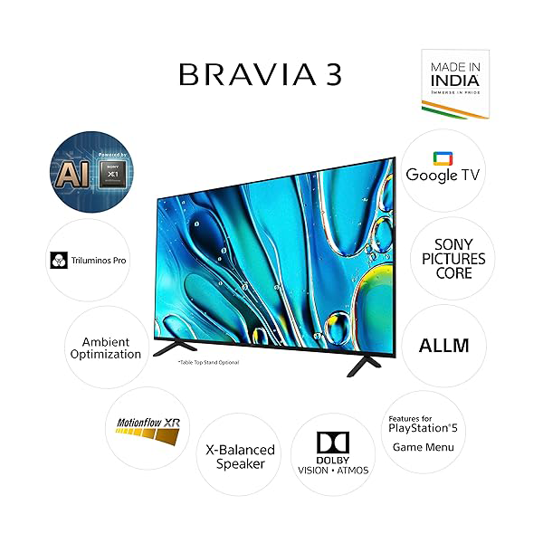 Buy Sony Bravia 3 Series 43 inch 108 cm K-43S30 4K Ultra HD AI Smart LED Google TV - Vasanth and Co