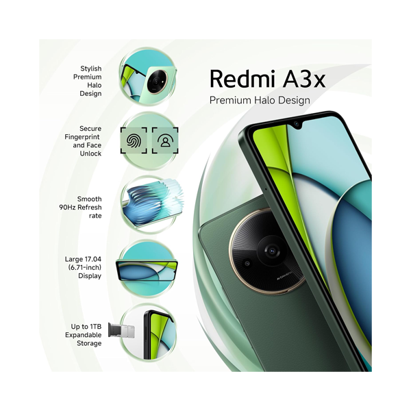 Buy Redmi A3x 4GB+128GB Olive Green Mobile - Vasanth & Co