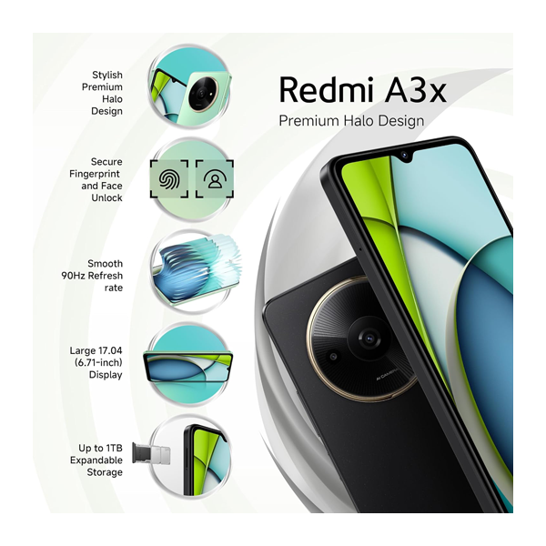 Buy Redmi A3x 4GB+128GB Midnight Black Mobile - Vasanth & Co
