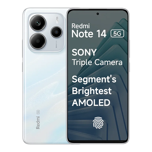 Buy Redmi Note 14 5G 6+128GB Mystique White Mobile - Vasanth & Co