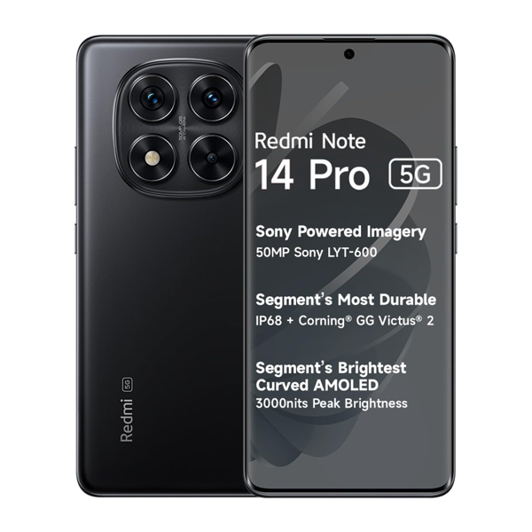 Buy Redmi Note 14 Pro 5G 8+256GB Titan Black Mobile - Vasanth & Co
