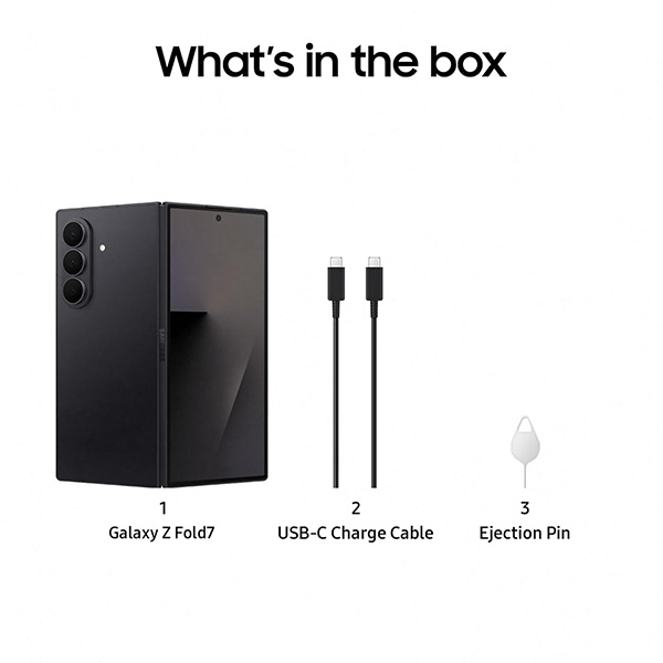 Buy Samsung Fold 7 12GB 512GB Jet Black F966BZKG Mobiles - Vasanth & Co