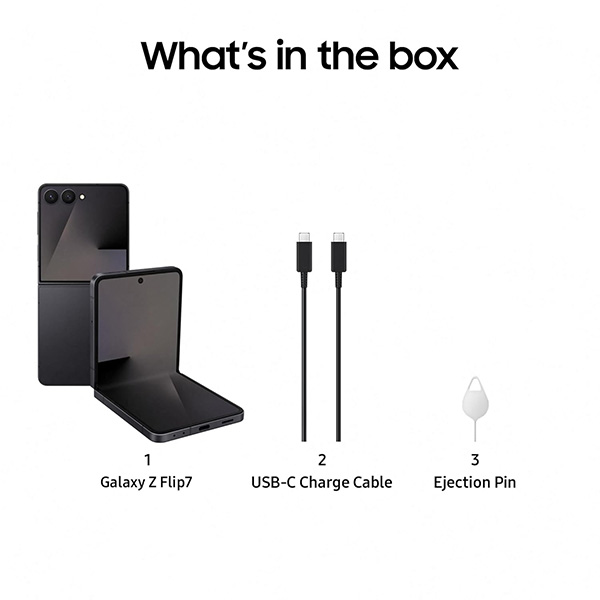 Buy Samsung Flip 7 12GB 256GB Jet Black F766BZKA Mobiles - Vasanth & Co