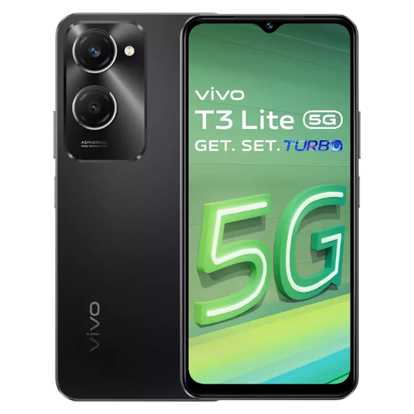 Buy Vivo T3 Lite 5G 6GB+128GB Majestic Black Mobile Phone - Vasanth & Co