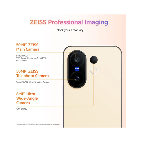 Buy Vivo X200 FE 12GB + 256GB Amber Yellow Mobile Phone - Vasanth & Co