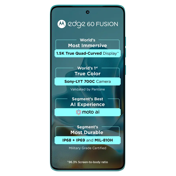 Buy Motorola Edge 60 Fusion 8GB 256GB Amazonite Mobile Phone – Vasanth & Co