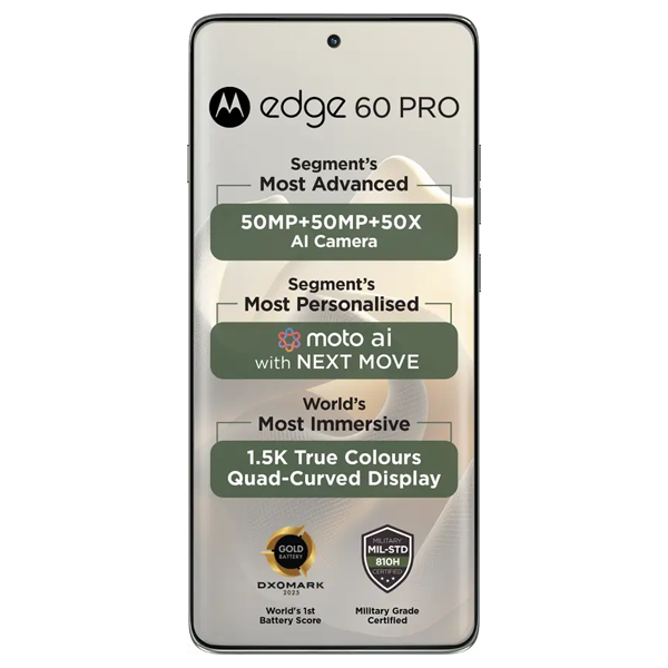 Buy Motorola Edge 60 Pro 8GB 256GB Pantone Shadow Mobile Phone – Vasanth & Co