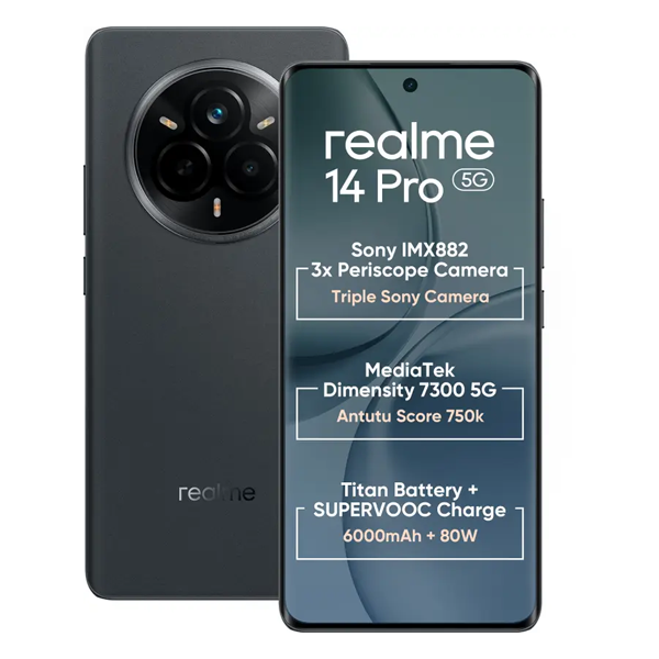 Buy Realme 14 Pro 5G 8GB 128GB Suede Grey Mobile Phone – Vasanth & Co