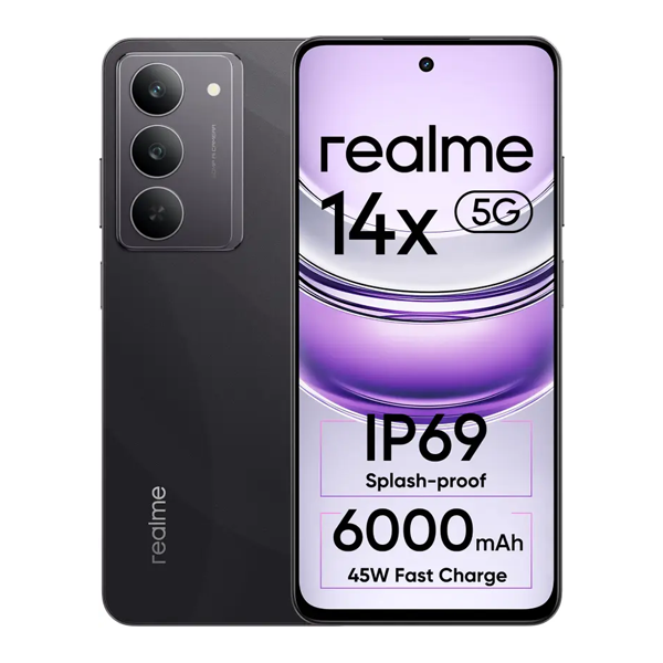 Buy Realme 14X 5G 6GB 128GB Crystal Black Mobile Phone – Vasanth & Co