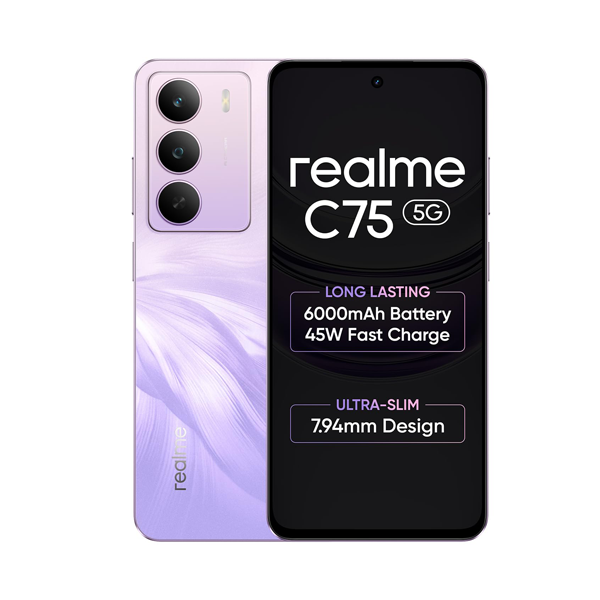 Buy Realme C75 5G 4GB 128GB Purple Blossom Mobile Phone – Vasanth & Co