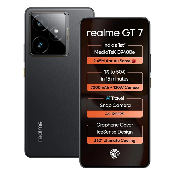 Buy Realme GT 7 16GB 512GB Black Mobile Phone – Vasanth & Co