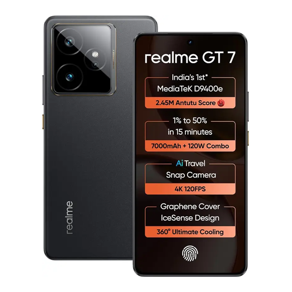 Buy Realme GT 7 8GB 256GB Icesense Black Mobile Phone – Vasanth & Co