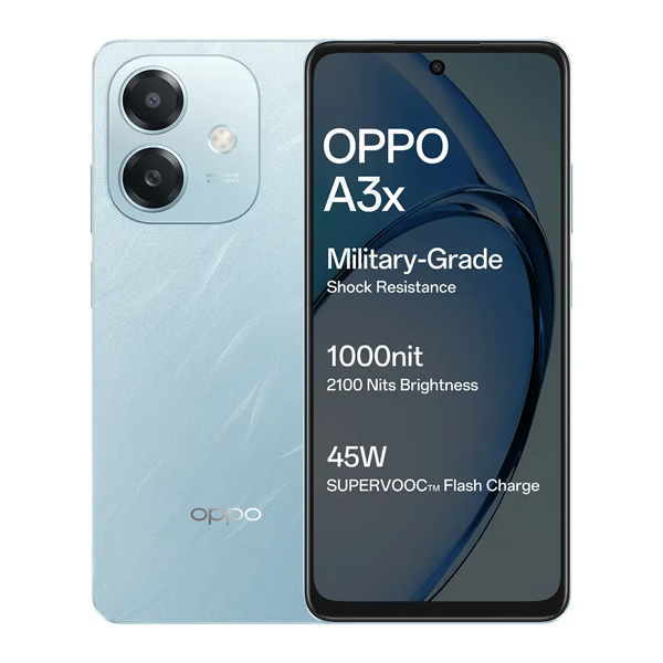 Buy Oppo A3X 4GB 64GB Ocean Blue Mobile Phone - Vasanth & Co