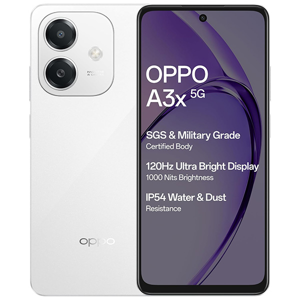 Buy Oppo A3X 5G 4GB 64GB White Mobile Phone - Vasanth & Co