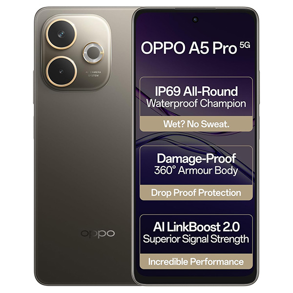 Buy Oppo A5 Pro 5G 8GB 128GB Mocha Brown Mobile Phone - Vasanth & Co