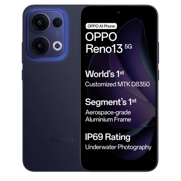 Buy Oppo Reno 13 5G 8GB 128GB Luminous Blue Mobile Phone - Vasanth & Co