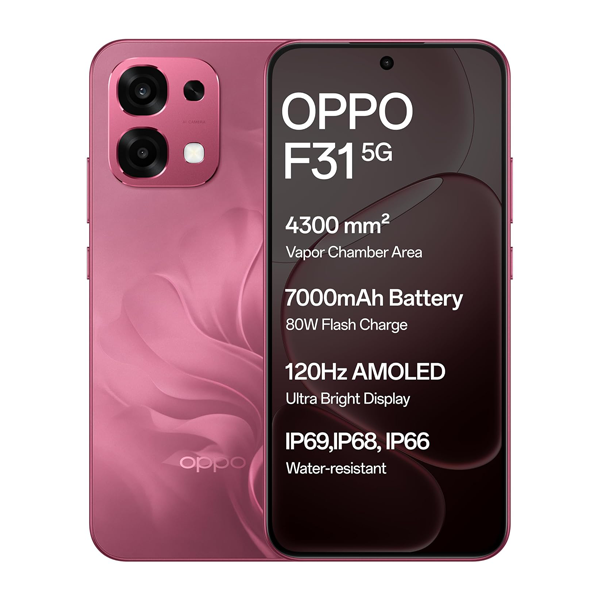 Buy Oppo F31 5G 8GB 128GB Bloom Red Mobile Phone - Vasanth & Co