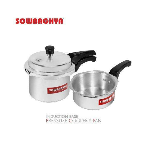 Buy Sowbaghya 3L Elite Induction Base Aluminium Pressure Cooker & Pan – Vasanth & Co