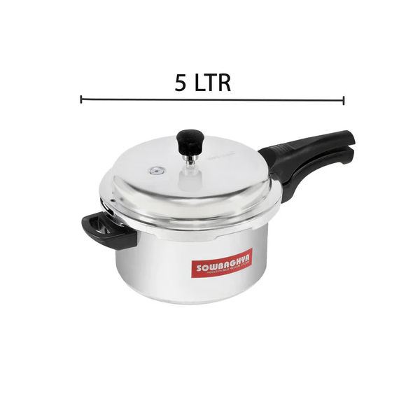 Buy Sowbaghya 5L Elite Induction Base Aluminium Pressure Cooker & Pan – Vasanth & Co