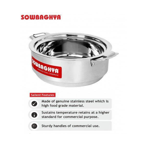 Buy Sowbaghya 2500ml Stainless Steel Hotpot – Vasanth & Co
