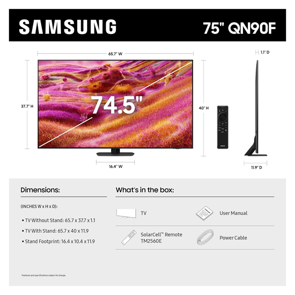 Buy Samsung 75-inch 1.91 m 75QN90FA Neo QLED 4K Smart TV - Vasanth & Co
