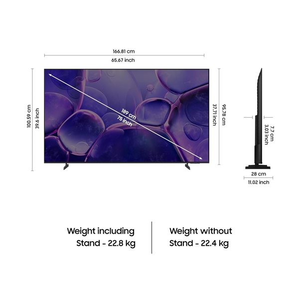 Buy Samsung 75-inch 1.91 m 75U8300F Crystal UHD 4K Smart TV - Vasanth & Co